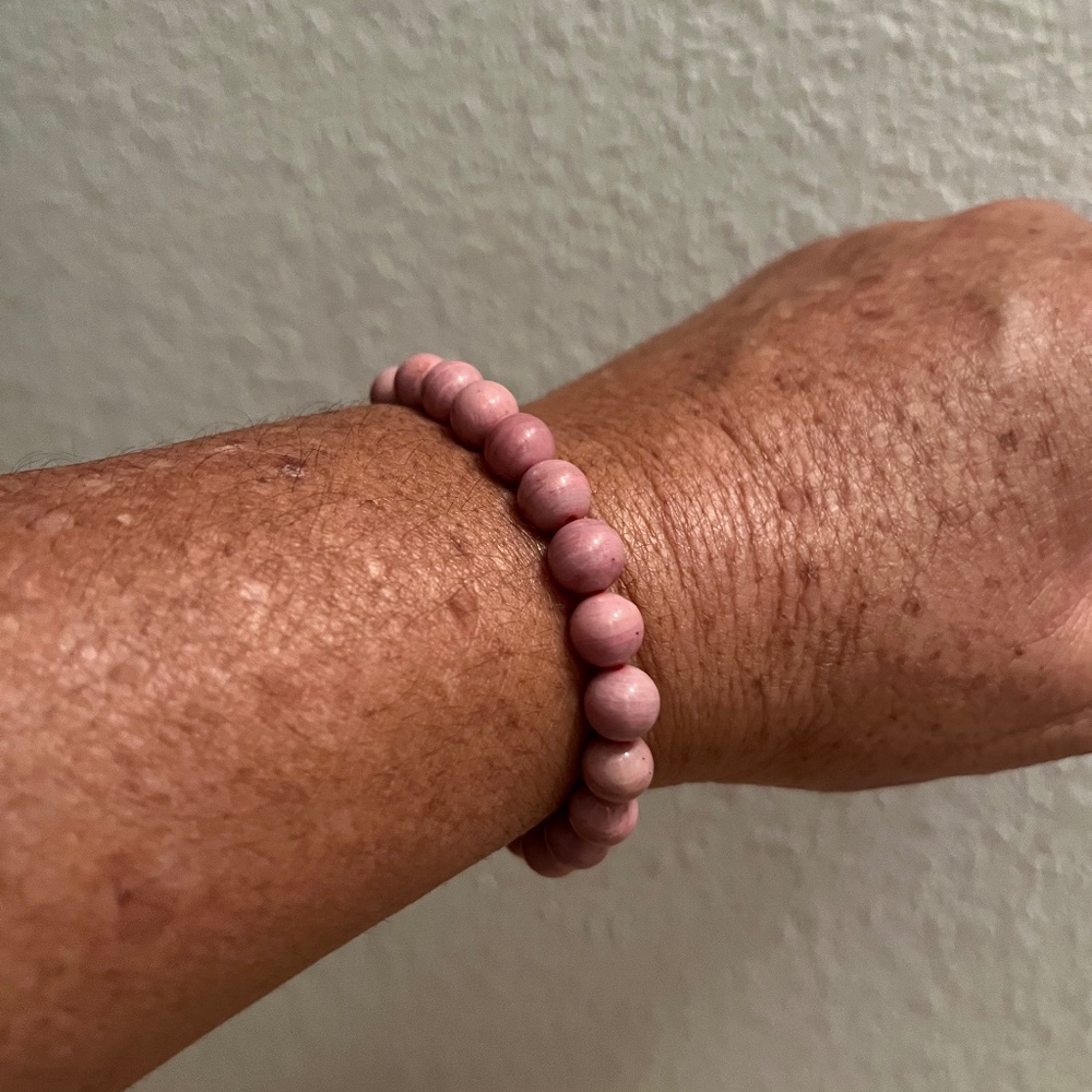 Mauve Pink gemstone bracelet 7”
